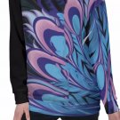 Peacock Tail All-Over Print Women's Off-Shoulder Sweatshirt