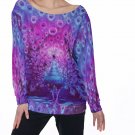 Peacockalypse All-Over Print Women's Off-Shoulder Sweatshirt