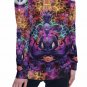 Psychedelic Lotus Meditation Rainbow All-Over Print Women's Off-Shoulder Sweatshirt