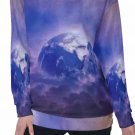Purple Moon Rise All-Over Print Women's Off-Shoulder Sweatshirt