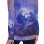 Purple Moon Rise All-Over Print Women's Off-Shoulder Sweatshirt