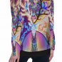 Rainbow Stag All-Over Print Women's Off-Shoulder Sweatshirt