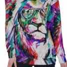 Rasta Lion All-Over Print Women's Off-Shoulder Sweatshirt