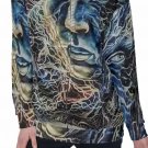 Roots and Lightning Face Print Women's Off-Shoulder Sweatshirt