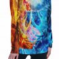 Seascape Antler Stag Fight Fire and Ice All-Over Print Women's Off-Shoulder Sweatshirt