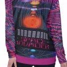Space Invader All-Over Print Women's Off-Shoulder Sweatshirt