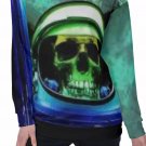 Space Skull All-Over Print Women's Off-Shoulder Sweatshirt