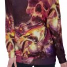 Spewing Skull All-Over Print Women's Off-Shoulder Sweatshirt