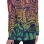 Totem Mask All-Over Print Women's Off-Shoulder Sweatshirt