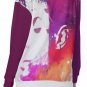 Watercolour Face All-Over Print Women's Off-Shoulder Sweatshirt