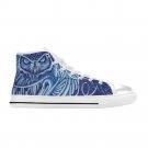 Electric Blue Owl High Top Canvas Shoe