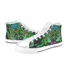 Electric Green Butterfly High Top Canvas Shoe