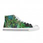 Electric Green Butterfly High Top Canvas Shoe