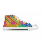 Funky Bright Psychedelic High Top Canvas Shoe