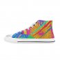 Funky Bright Psychedelic High Top Canvas Shoe
