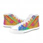Funky Bright Psychedelic High Top Canvas Shoe