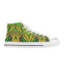 Green Geometric High Top Canvas Shoe