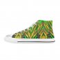 Green Geometric High Top Canvas Shoe