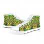Green Geometric High Top Canvas Shoe