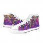 Purple Tiger High Top Canvas Shoes