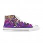 Purple Tiger High Top Canvas Shoes