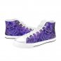 Neon Purple Tiger High Top Canvas Shoes