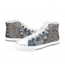 White Phoenix Rising High Top Canvas Shoes