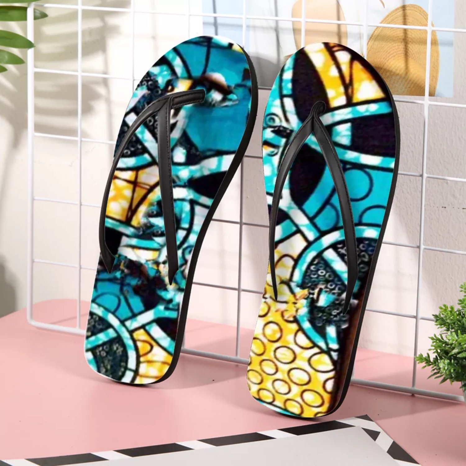 Ankara Print Flip Flop