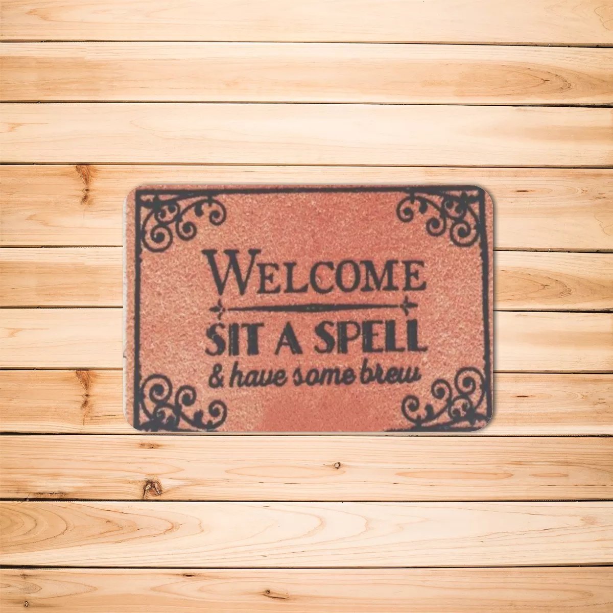 Welcome, Sit a Spell and have Some Brew - Doormat