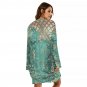 Emerald Lace Loose Crewneck Sweater Dress