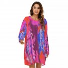 Shaggy Loose Crewneck Sweater Dress