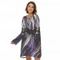 Violet Swish Loose Crewneck Oversized Sweater Dress