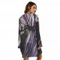 Violet Swish Loose Crewneck Oversized Sweater Dress