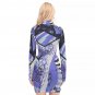 Purple, White and Black Abstract Hollow Hip Dress
