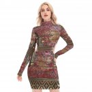 Ruby Distressed Metallic Long Sleeve Hollow Hip Dress