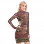 Ruby Distressed Metallic Long Sleeve Hollow Hip Dress
