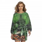 Tropical Lantern Sleeve Dress
