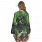 Tropical Lantern Sleeve Dress