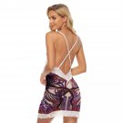 Mauve and Scarlet Cami Dress With Lace Edge