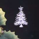 Dazzling Silvertone AB & Rhinestone Christmas Tree Brooch