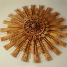 “Sun” Rosette — Hand-Carved Walnut Wood | Unique Decorative Artwork