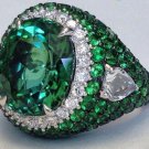 Zircon and Emerald Ring HW-H-183