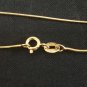 18k Real Gold Necklace Snake Bone Chain 45CM 1.8G
