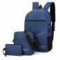 Mens USB Charging Backpack Business Laptop Backbag Large Capacity Bag Men Waterproof Backpack Set Tr