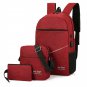 Mens USB Charging Backpack Business Laptop Backbag Large Capacity Bag Men Waterproof Backpack Set Tr
