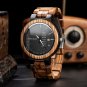 GO026-2_Wooden Watch Men Wristwatches Quartz Calendar Week Display Timepiece erkek kol saati Russian