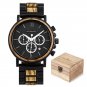 T50-1_Wooden Watch Men Stopwatch Chronograph Luxury Stylish Show Date Wood Quartz Wristwatch Male Ti