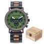 T63-1_Wooden Watch Men Stopwatch Chronograph Luxury Stylish Show Date Wood Quartz Wristwatch Male Ti