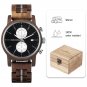 T116-3_Men's Watches Wood & Stainless Steel Combined Chronograph Business Quartz Watch for Men LOGO