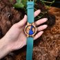 GT074-1 men_Valentine's Day Present 2022 Blue Resin Wristwatch Japan Quartz Movement Thuja Wood with